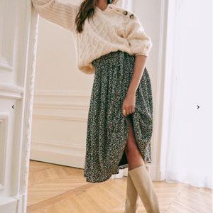 Sezane Elie Leopard Skirt Size 4 S